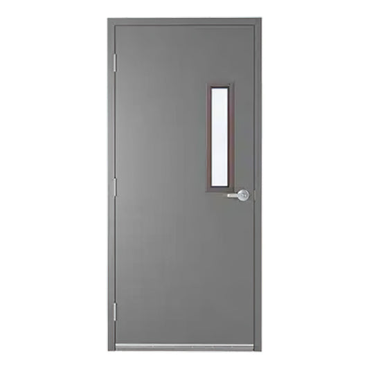 Hollow Metal Door Type D (Rectangle Glass)