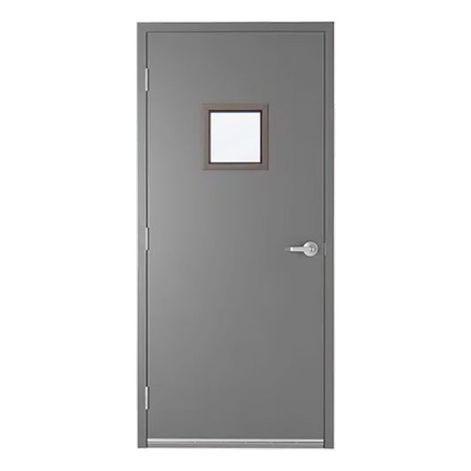 Hollow Metal Door Type E (Square Glass)