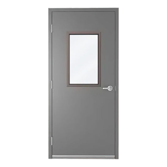 Hollow Metal Door Type H (Half Glass / Wide Stiles)