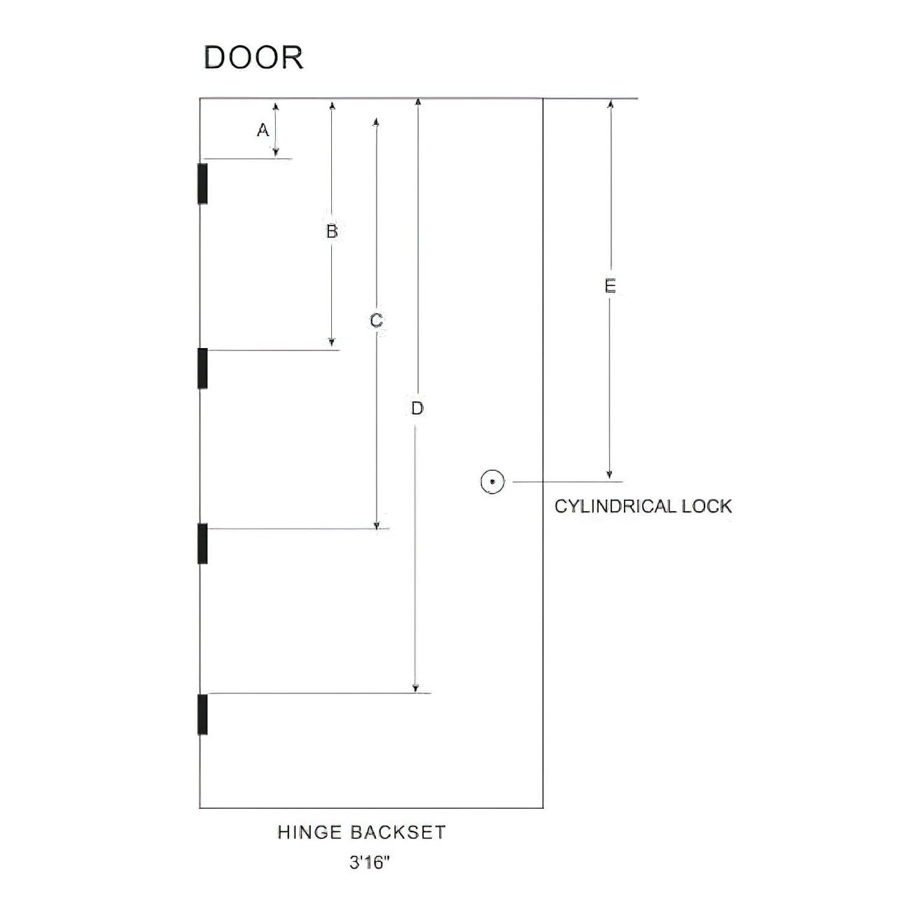 Hollow Metal Door Type A (Flush)